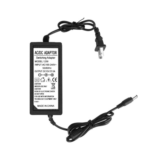 12V 5A Power Supply, Waysse Power Supply Adapter, AC DC Converter 100-220V to 12 - Picture 1 of 11